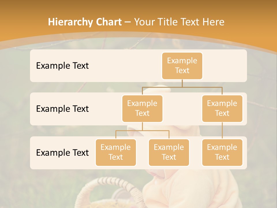 A Baby Sitting In The Grass With A Basket PowerPoint Template