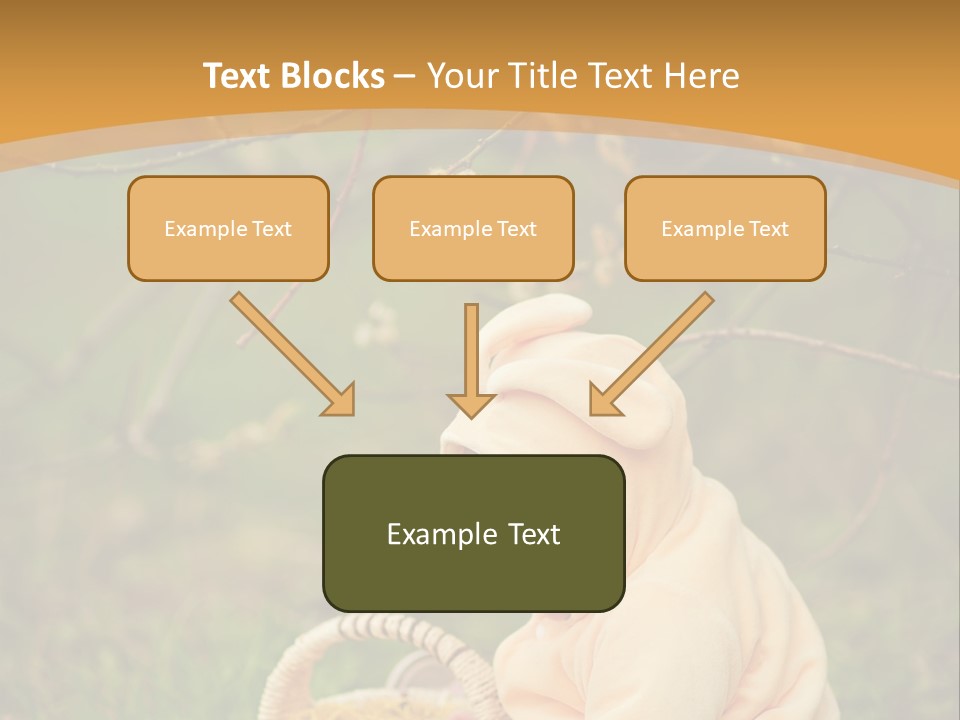 A Baby Sitting In The Grass With A Basket PowerPoint Template