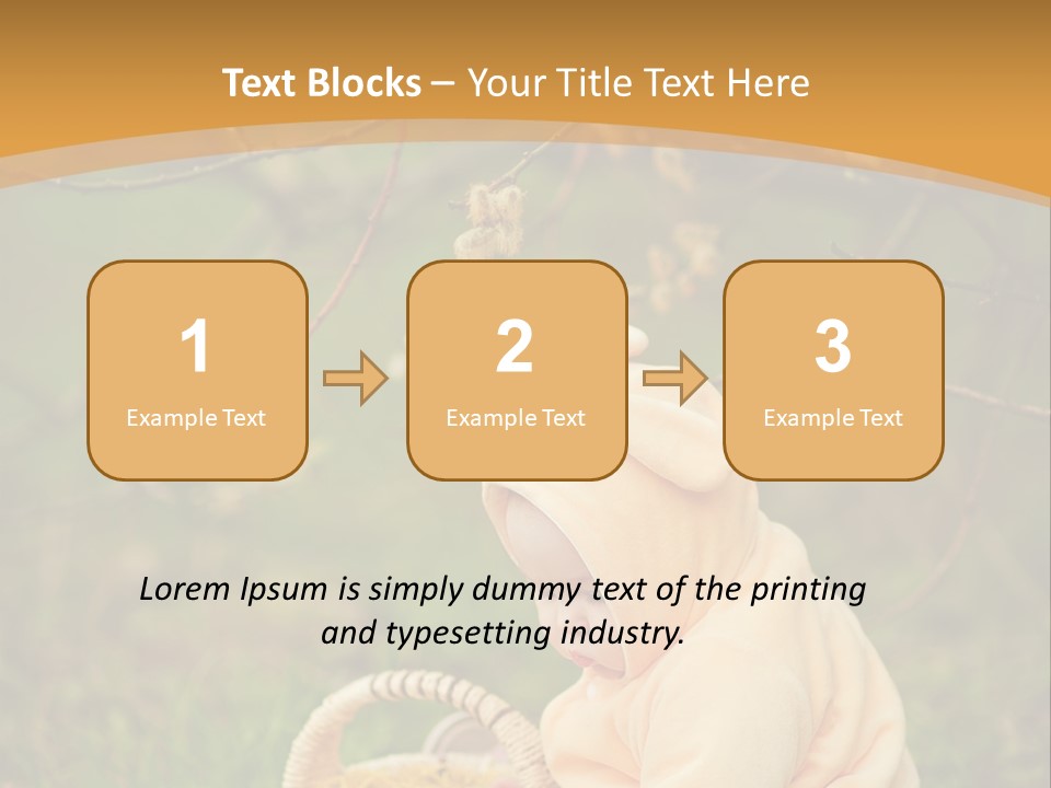 A Baby Sitting In The Grass With A Basket PowerPoint Template
