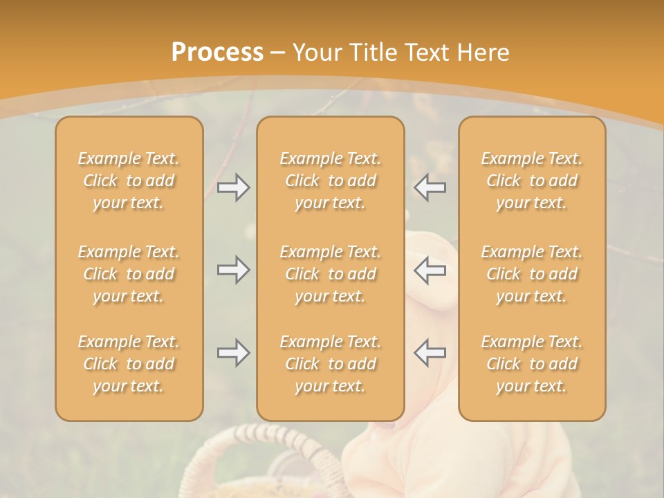 A Baby Sitting In The Grass With A Basket PowerPoint Template