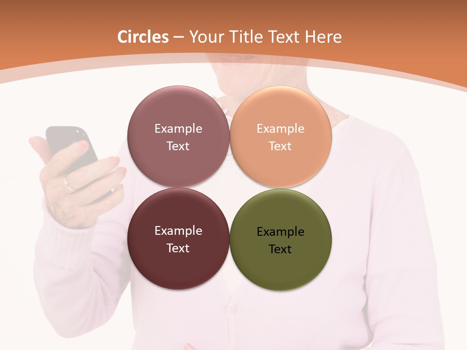 A Woman Holding A Cell Phone In Her Hand PowerPoint Template