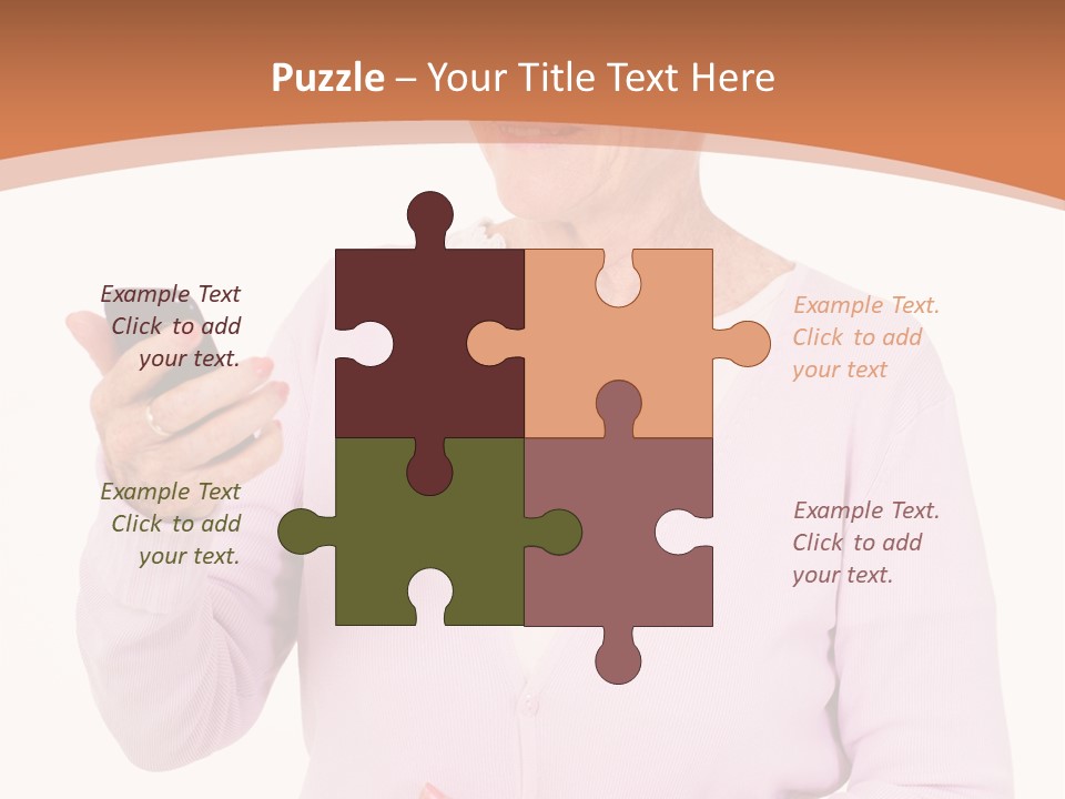 A Woman Holding A Cell Phone In Her Hand PowerPoint Template