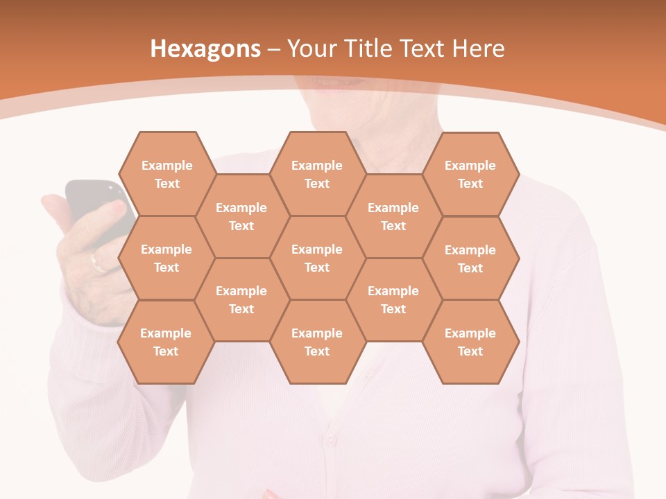 A Woman Holding A Cell Phone In Her Hand PowerPoint Template