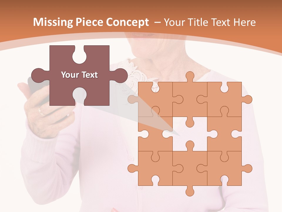 A Woman Holding A Cell Phone In Her Hand PowerPoint Template