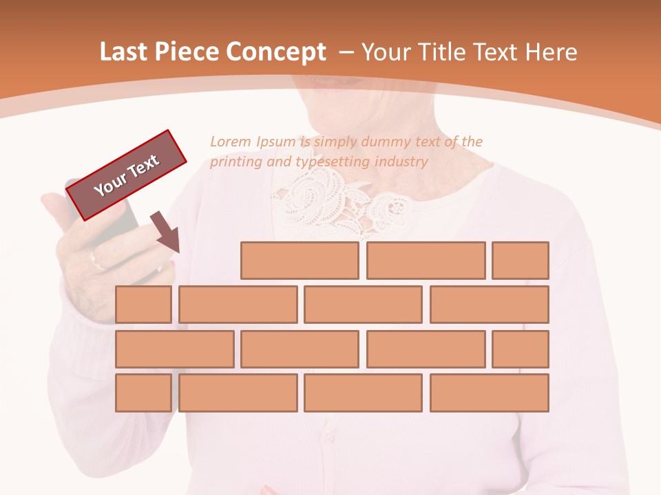 A Woman Holding A Cell Phone In Her Hand PowerPoint Template