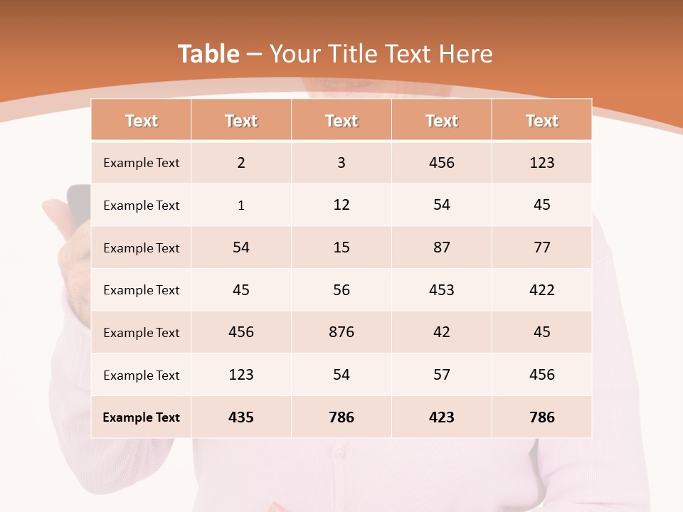 A Woman Holding A Cell Phone In Her Hand PowerPoint Template