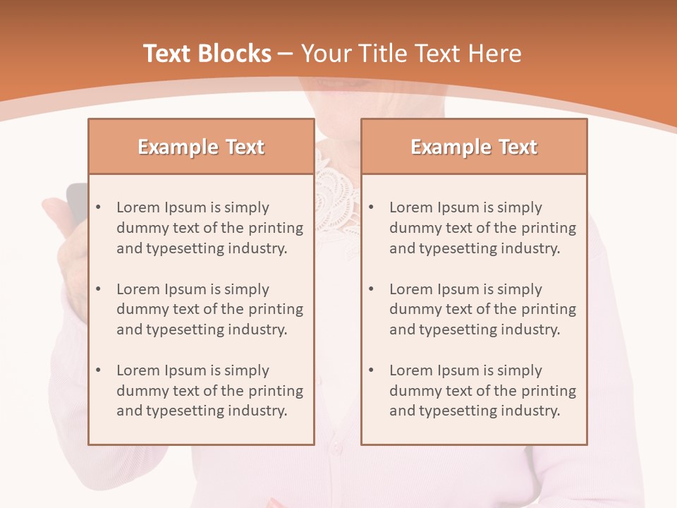 A Woman Holding A Cell Phone In Her Hand PowerPoint Template