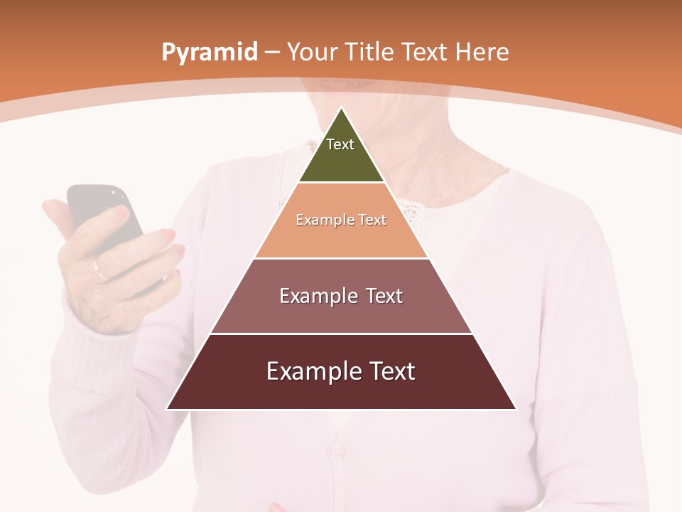 A Woman Holding A Cell Phone In Her Hand PowerPoint Template