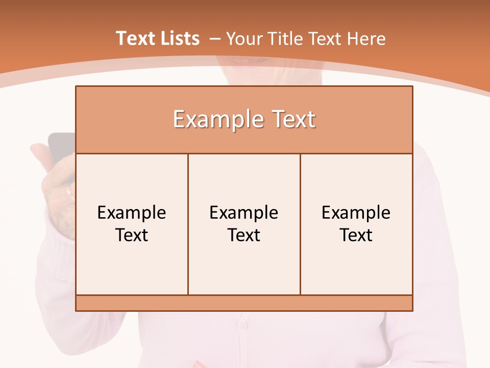 A Woman Holding A Cell Phone In Her Hand PowerPoint Template