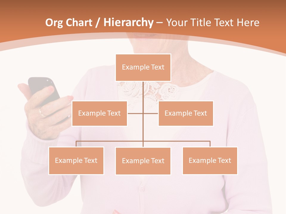 A Woman Holding A Cell Phone In Her Hand PowerPoint Template