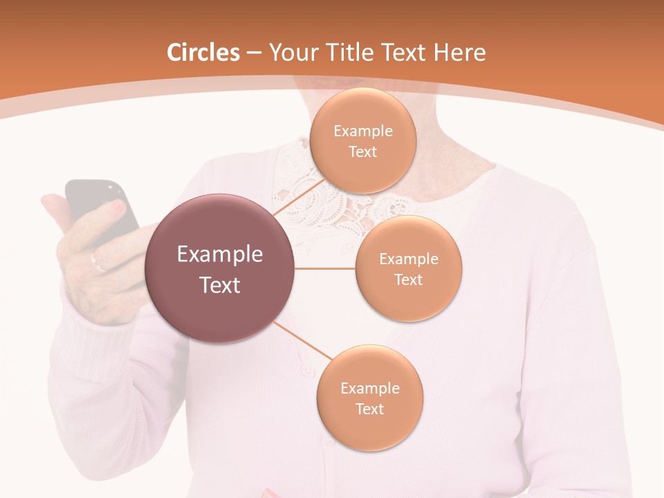 A Woman Holding A Cell Phone In Her Hand PowerPoint Template