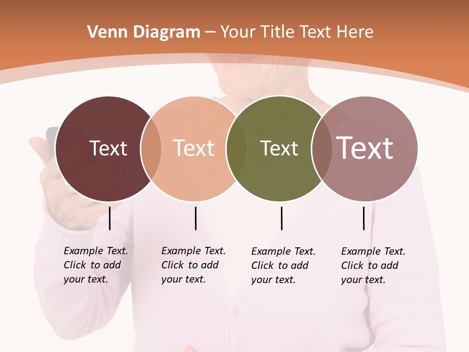 A Woman Holding A Cell Phone In Her Hand PowerPoint Template