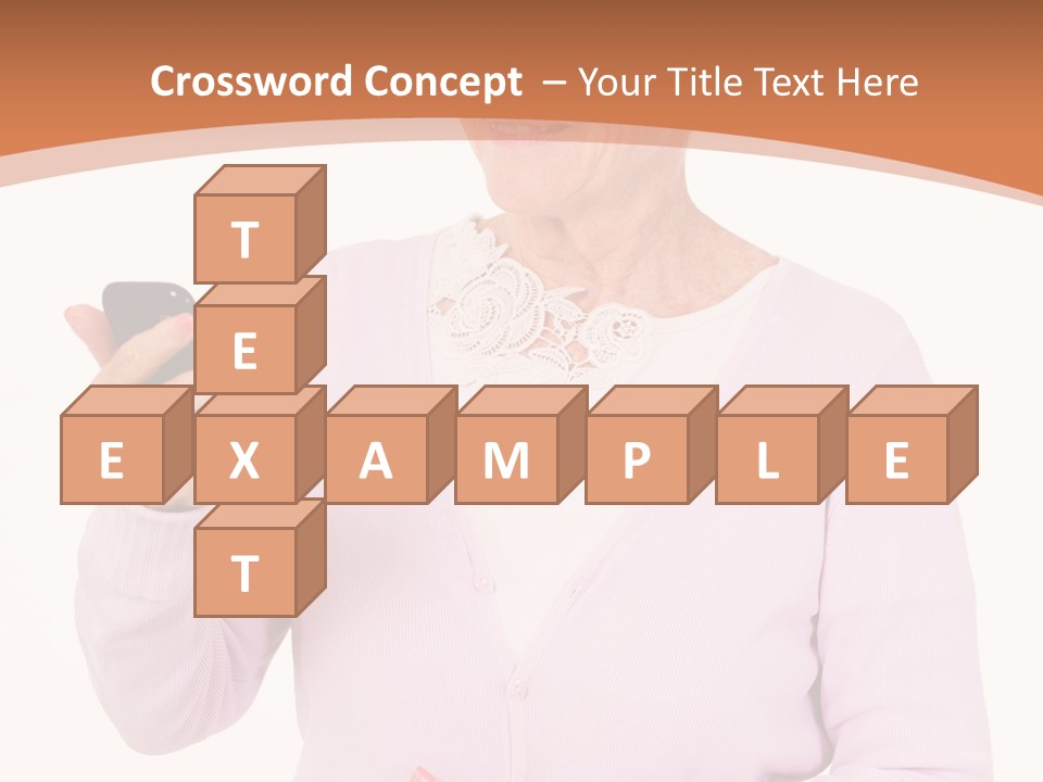 A Woman Holding A Cell Phone In Her Hand PowerPoint Template