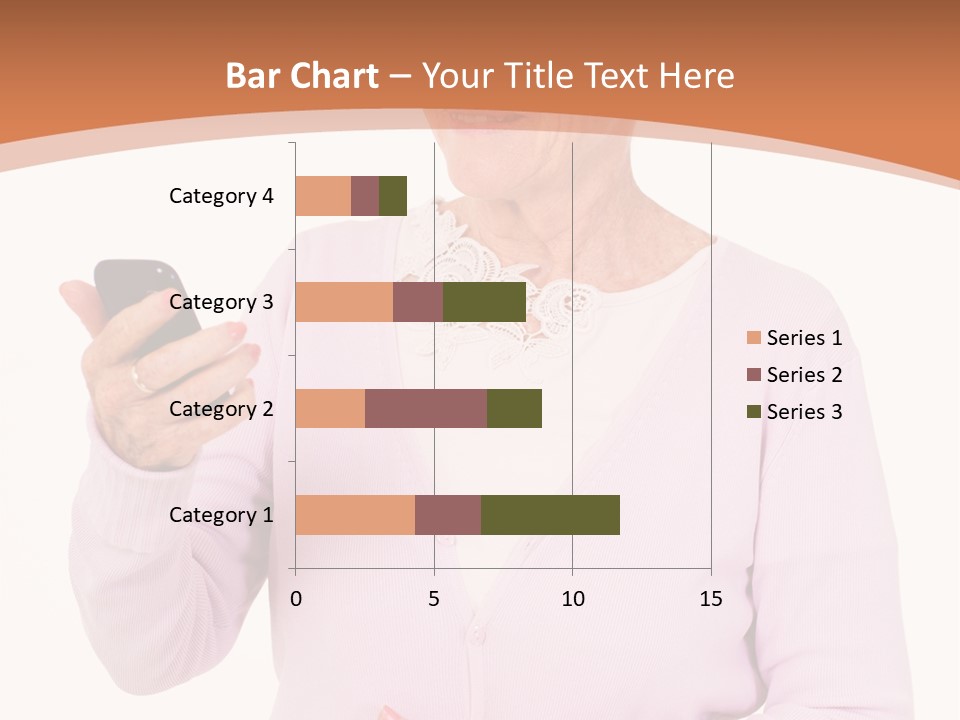 A Woman Holding A Cell Phone In Her Hand PowerPoint Template