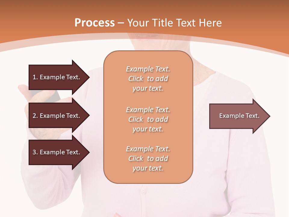 A Woman Holding A Cell Phone In Her Hand PowerPoint Template
