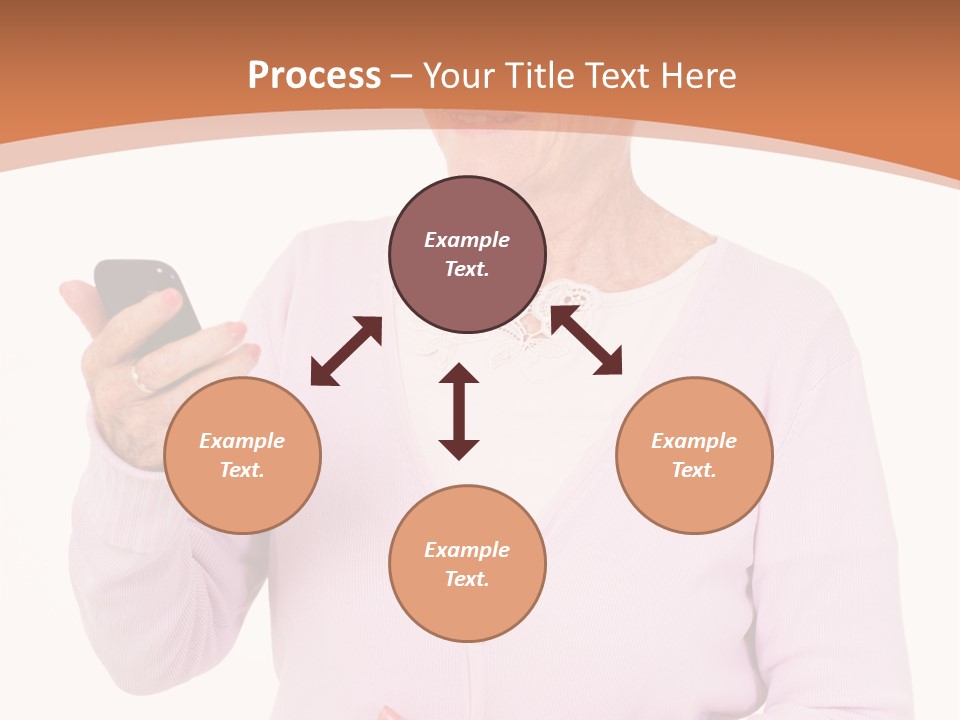 A Woman Holding A Cell Phone In Her Hand PowerPoint Template