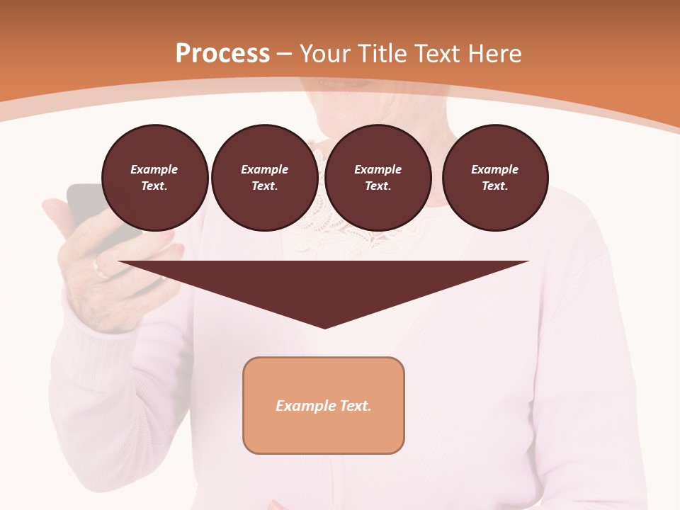 A Woman Holding A Cell Phone In Her Hand PowerPoint Template