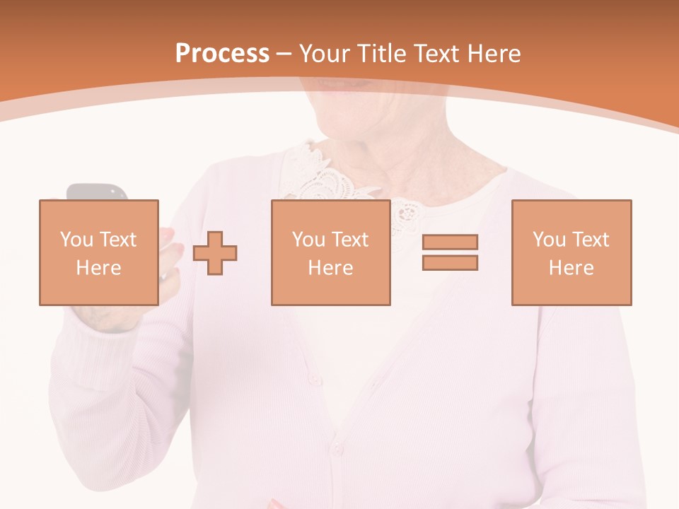A Woman Holding A Cell Phone In Her Hand PowerPoint Template