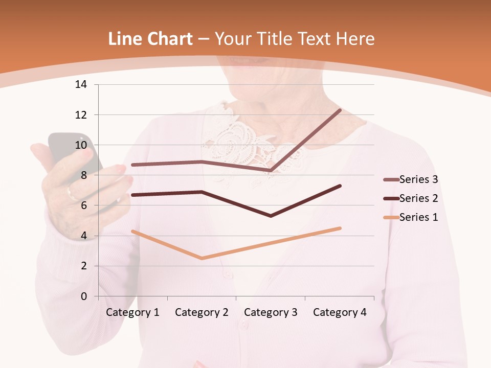 A Woman Holding A Cell Phone In Her Hand PowerPoint Template