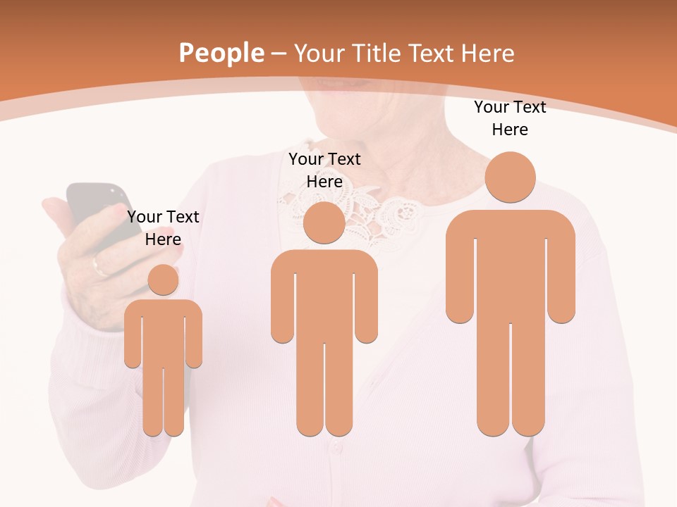 A Woman Holding A Cell Phone In Her Hand PowerPoint Template