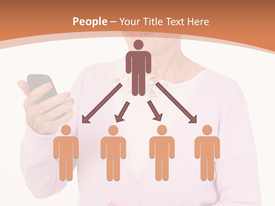 A Woman Holding A Cell Phone In Her Hand PowerPoint Template