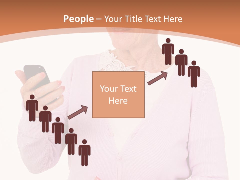 A Woman Holding A Cell Phone In Her Hand PowerPoint Template