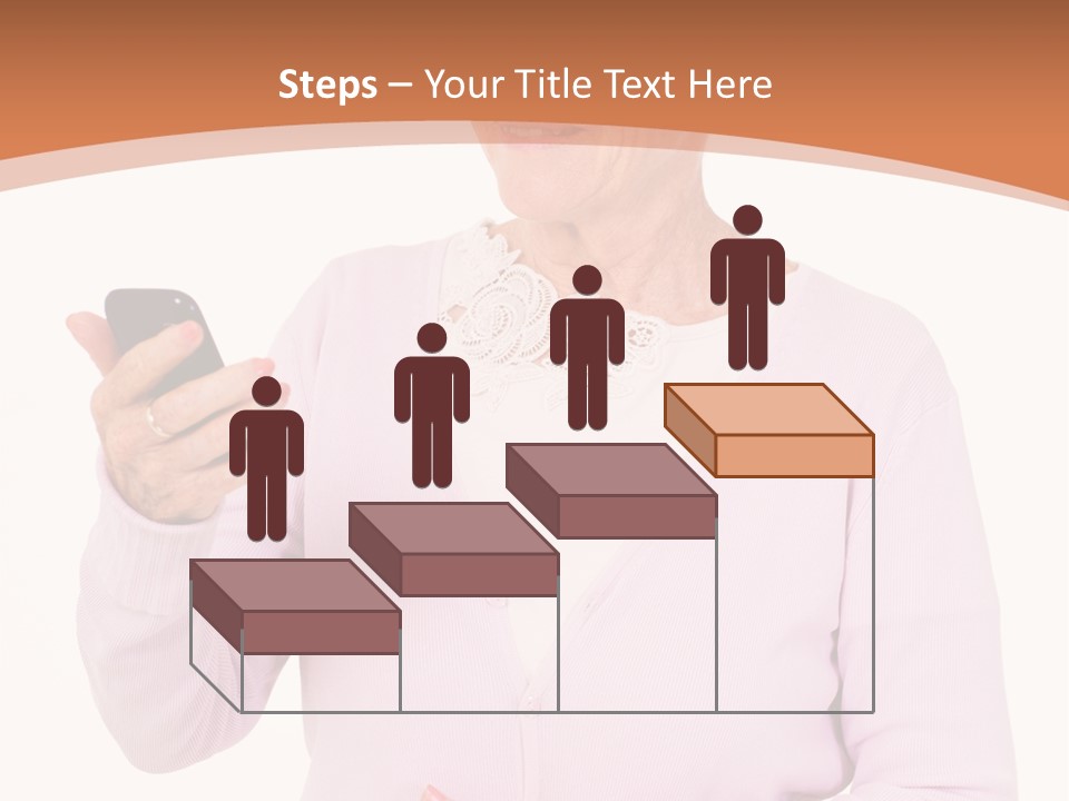 A Woman Holding A Cell Phone In Her Hand PowerPoint Template