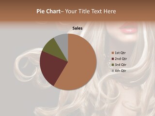 A Beautiful Blond Woman With Long Hair Powerpoint Template PowerPoint Template
