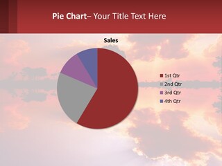 A Beautiful Sunset With Clouds And Trees Reflected In The Water PowerPoint Template