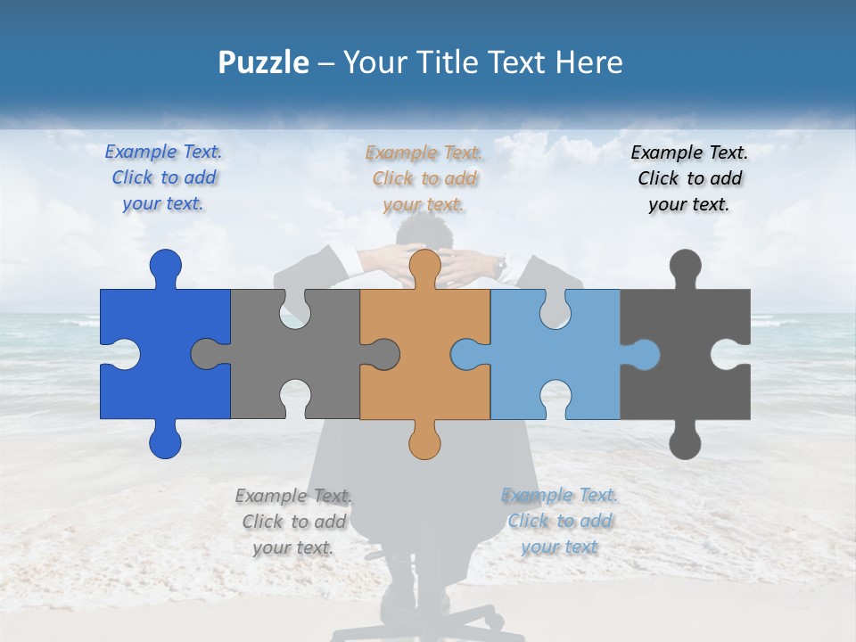 A Man In A Suit Is Covering His Face With His Hands PowerPoint Template