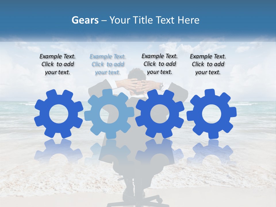 A Man In A Suit Is Covering His Face With His Hands PowerPoint Template