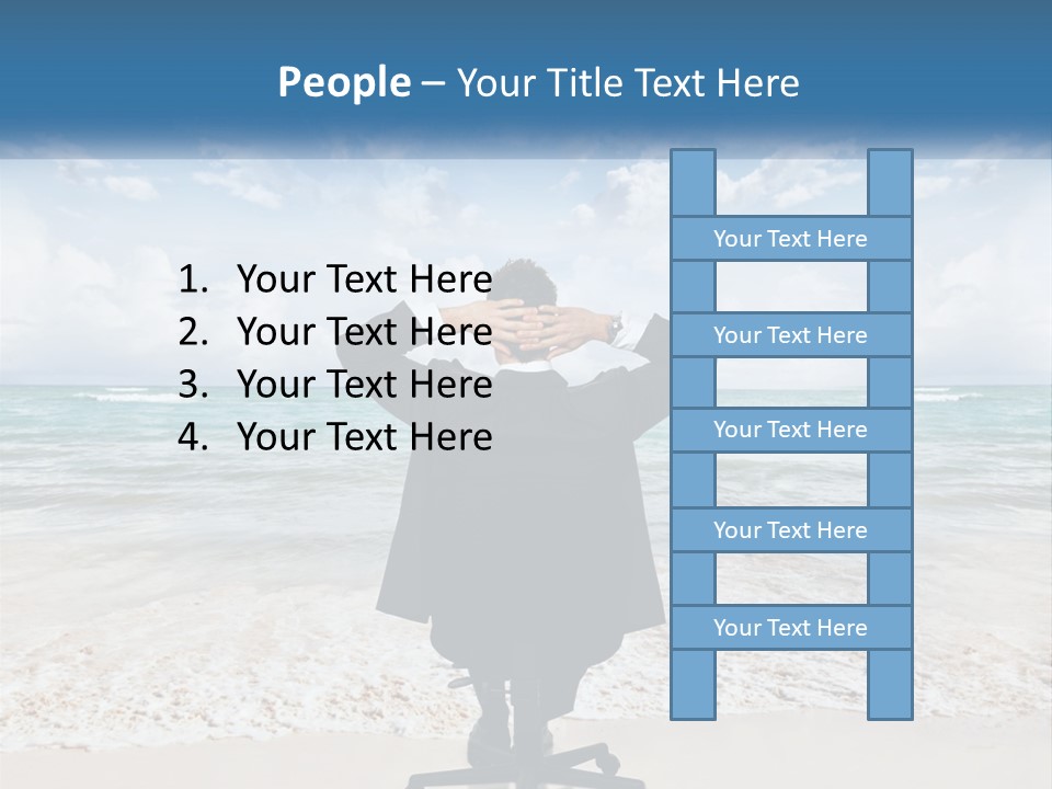 A Man In A Suit Is Covering His Face With His Hands PowerPoint Template