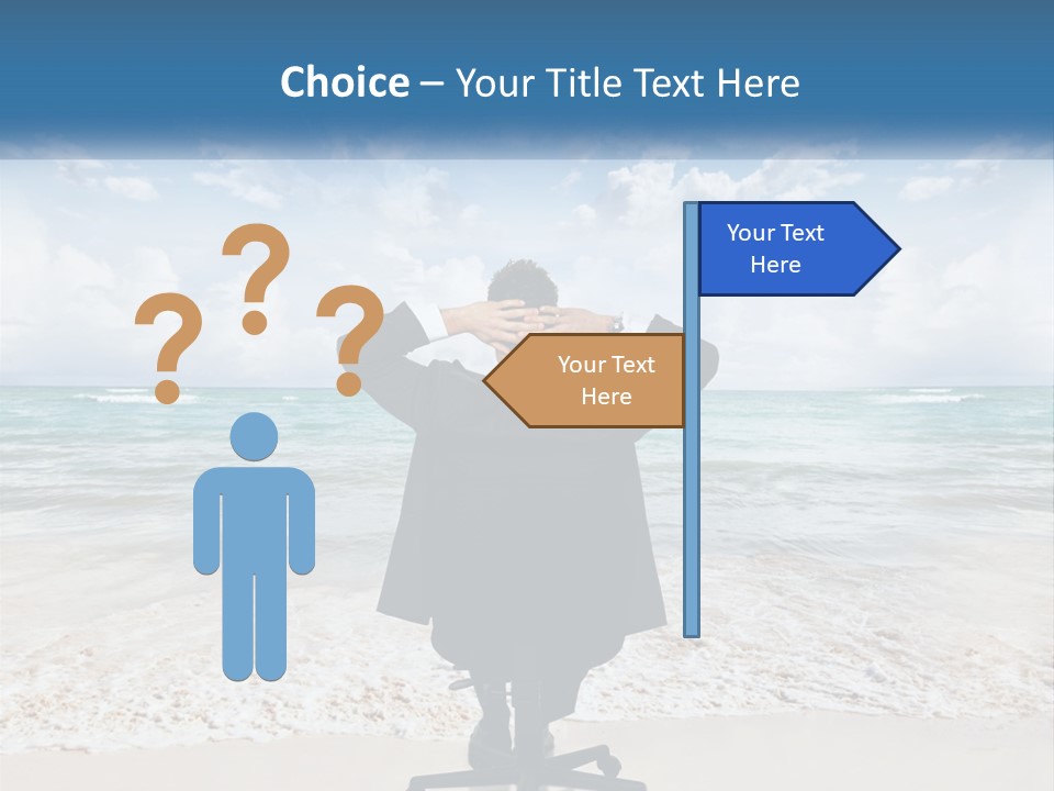 A Man In A Suit Is Covering His Face With His Hands PowerPoint Template