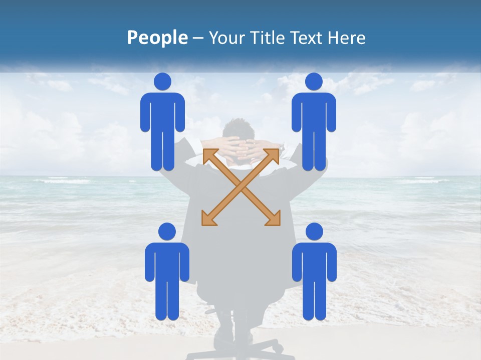 A Man In A Suit Is Covering His Face With His Hands PowerPoint Template