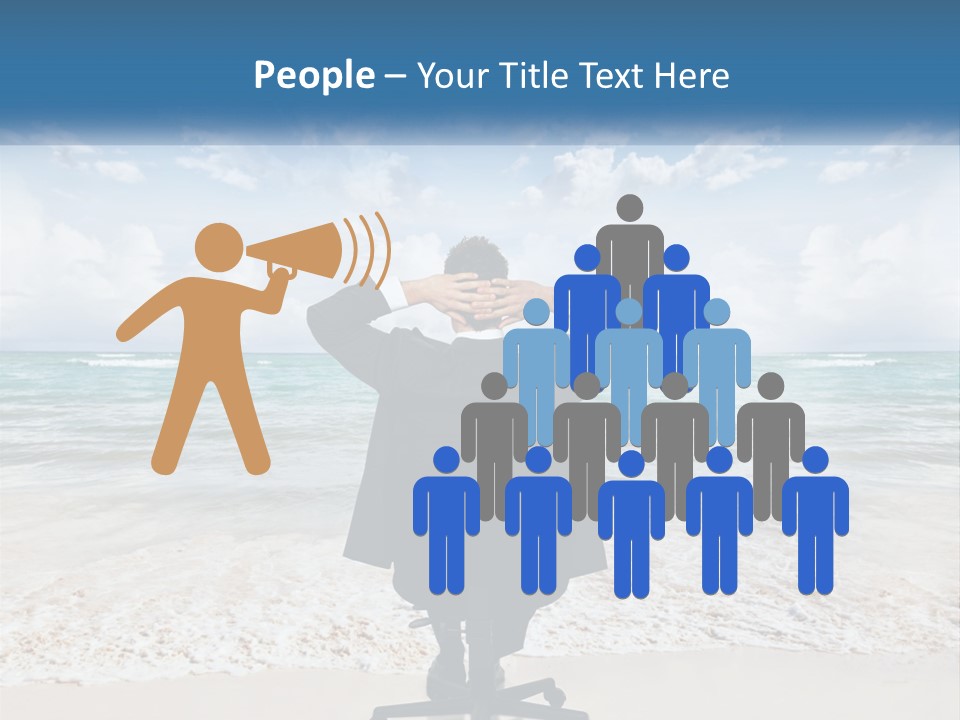 A Man In A Suit Is Covering His Face With His Hands PowerPoint Template