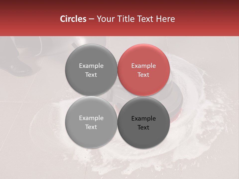 A Man Is Cleaning The Floor With A Machine PowerPoint Template