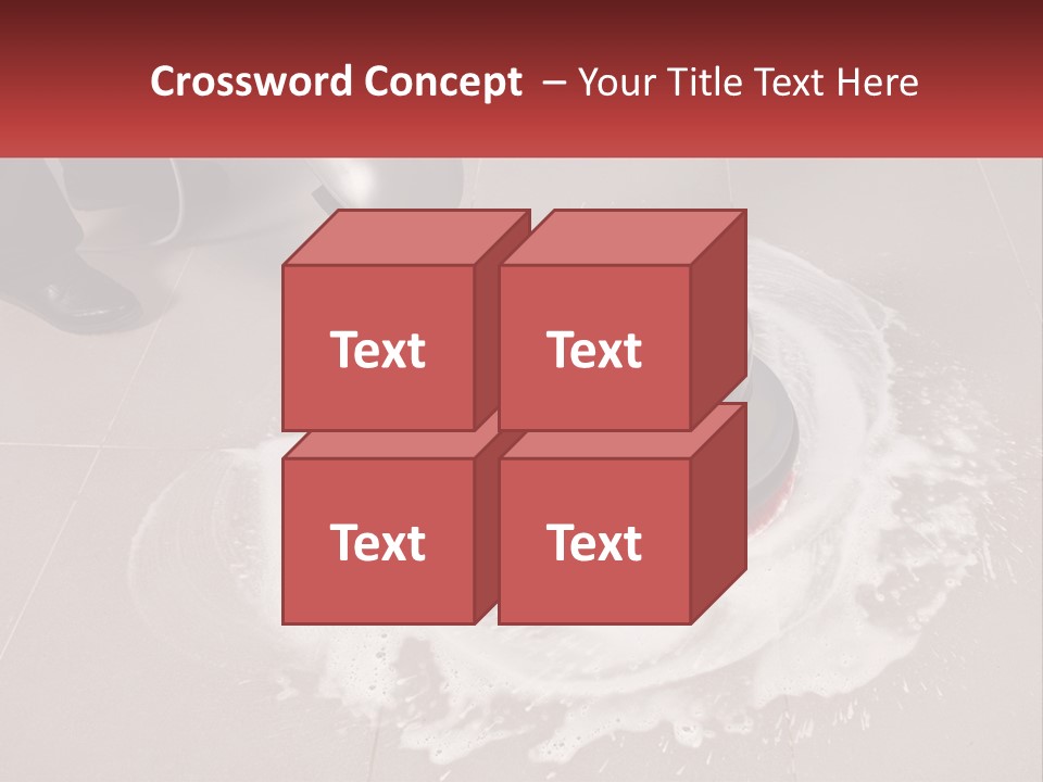 A Man Is Cleaning The Floor With A Machine PowerPoint Template