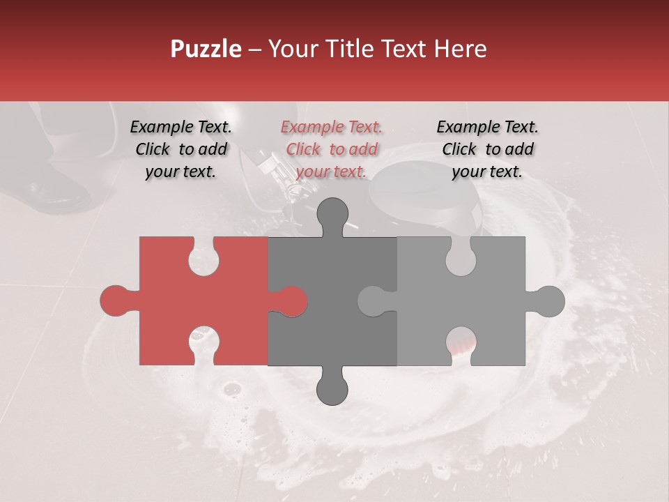 A Man Is Cleaning The Floor With A Machine PowerPoint Template