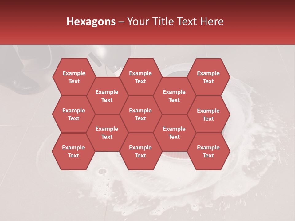 A Man Is Cleaning The Floor With A Machine PowerPoint Template