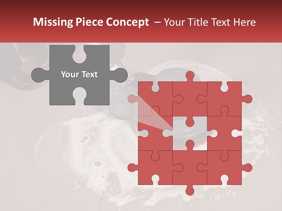 A Man Is Cleaning The Floor With A Machine PowerPoint Template