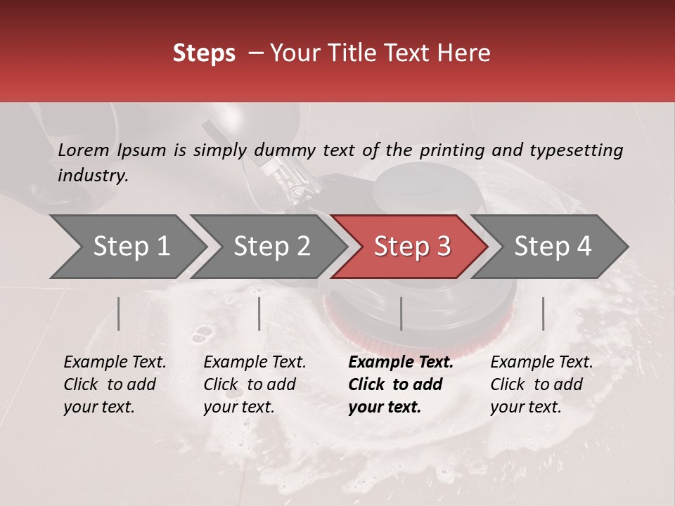 A Man Is Cleaning The Floor With A Machine PowerPoint Template