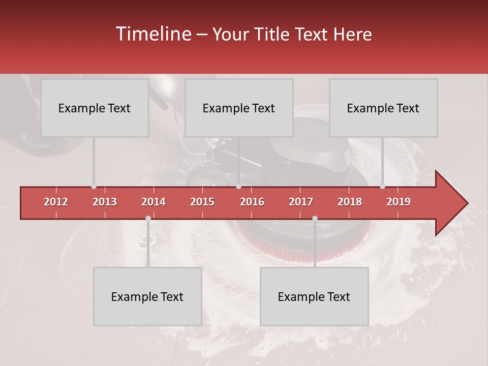A Man Is Cleaning The Floor With A Machine PowerPoint Template