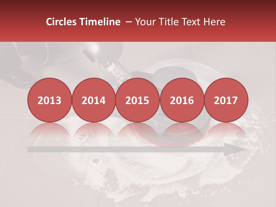 A Man Is Cleaning The Floor With A Machine PowerPoint Template