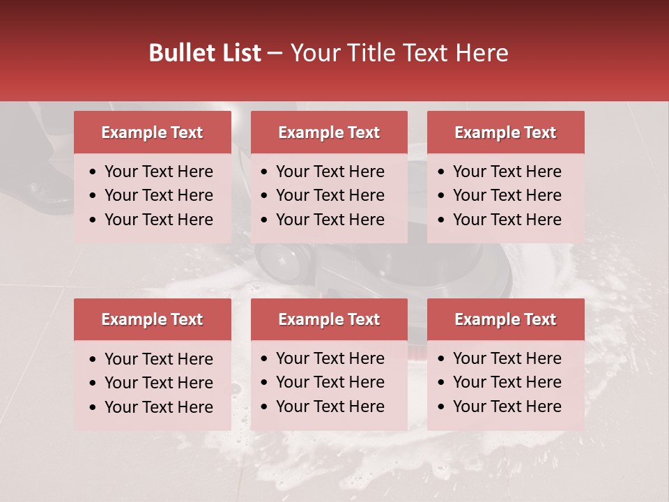 A Man Is Cleaning The Floor With A Machine PowerPoint Template