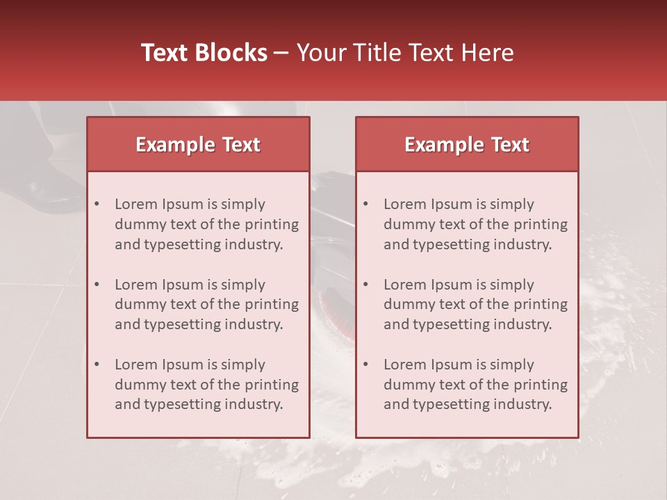 A Man Is Cleaning The Floor With A Machine PowerPoint Template