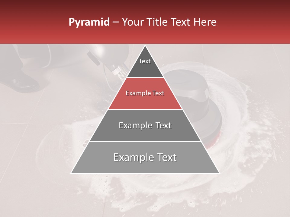 A Man Is Cleaning The Floor With A Machine PowerPoint Template