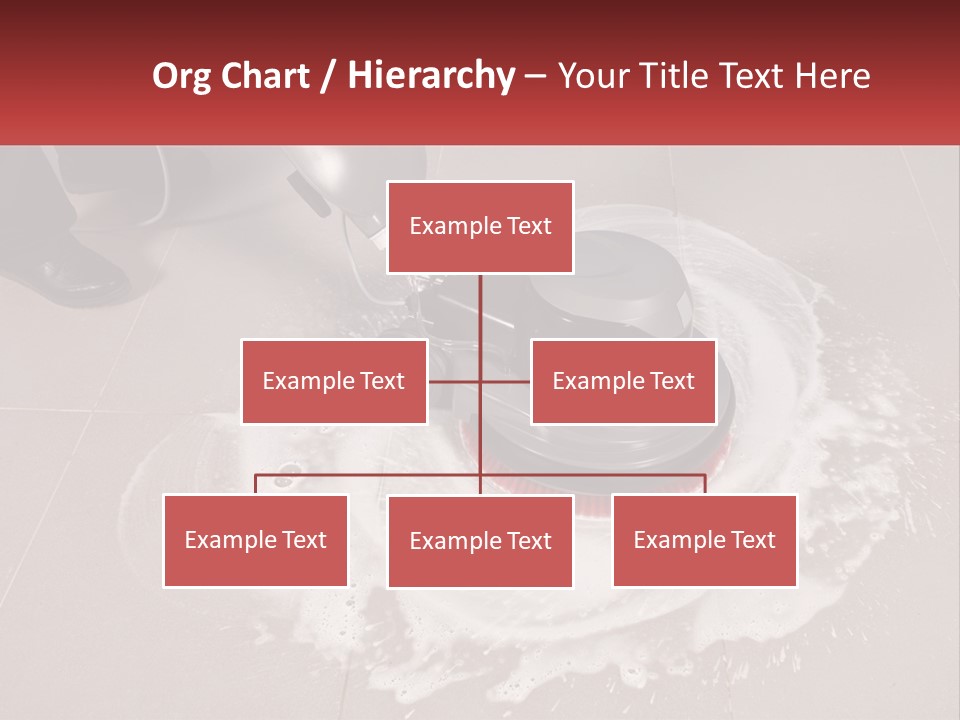 A Man Is Cleaning The Floor With A Machine PowerPoint Template