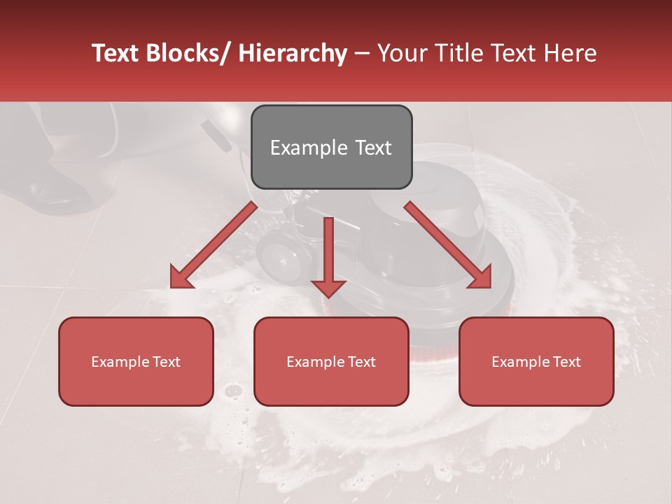 A Man Is Cleaning The Floor With A Machine PowerPoint Template