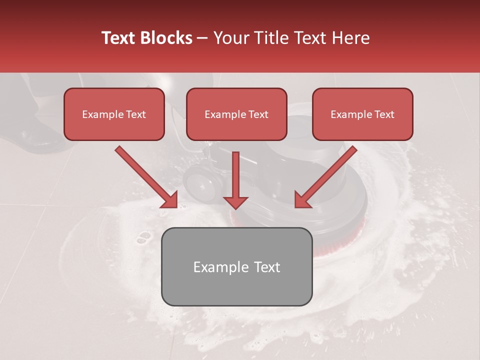 A Man Is Cleaning The Floor With A Machine PowerPoint Template