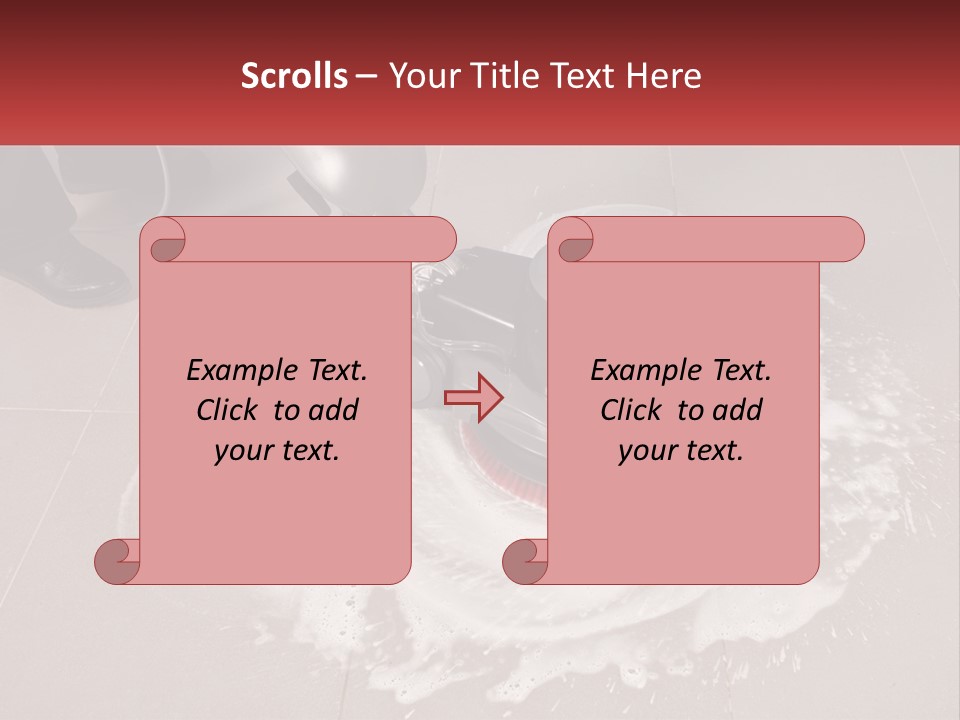 A Man Is Cleaning The Floor With A Machine PowerPoint Template
